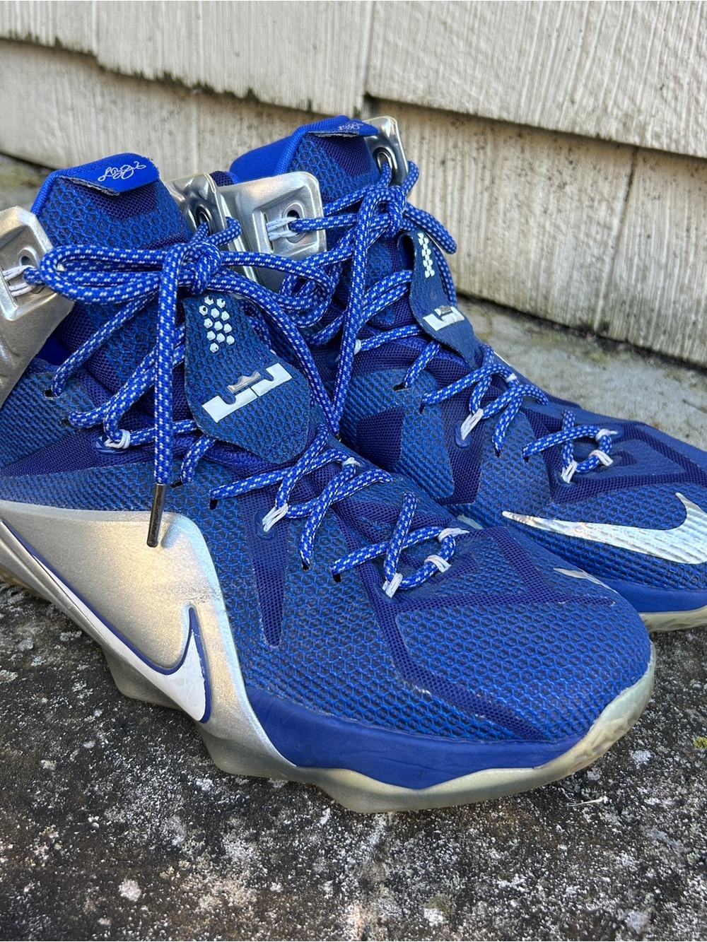 Nike LeBron 12 What If Dallas Cowboys Blue Silver Men’s Size 11